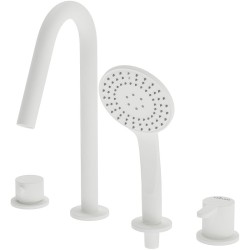 Cezares Смеситель на борт ванны LEAF Белый матовый - LEAF-BVDM4-BIO Cezares Смеситель на борт ванны LEAF Белый матовый - LEAF-BVDM4-BIO