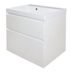 Azario Тумба 60 600х450х660 подвесная, с раковиной Slim 60, белый матовый, Velluto арт. CS00088601