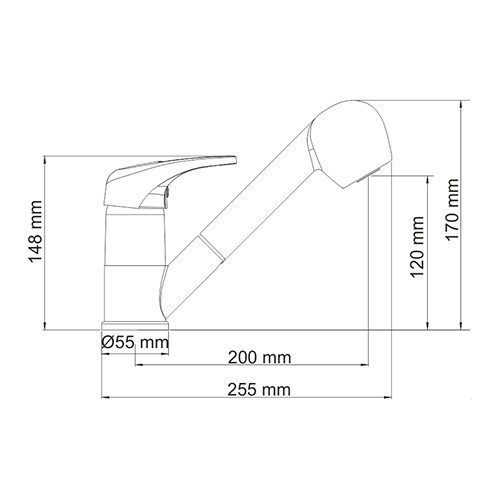 WasserKRAFT Смеситель для кухни с выдвижной лейкой oder 6365 цвет: хром