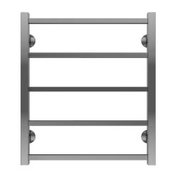 Azario Полотенцесушитель водяной 500/600 квадрат, 5 секций, нижнее/диагональное подключение, 1/2", хром, Ancona арт. AZ75556