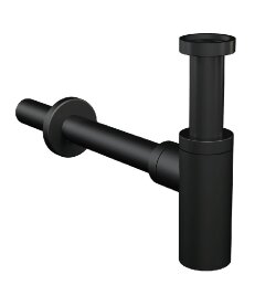 Remer Литой сифон для раковины и биде 958LCFP, цвет: черный