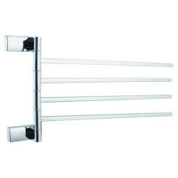 Держатель для полотенец четверной поворотный 400 мм, Haiba, хром арт. HB8814 Держатель для полотенец четверной поворотный 400 мм, Haiba, хром арт. HB8814