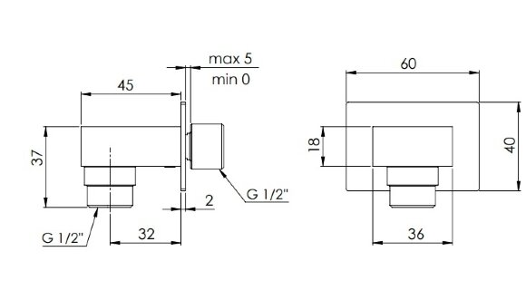 Remer Подключение для душевого шланга 309WNO, цвет: черный Remer Подключение для душевого шланга 309WNO, цвет: черный
