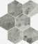 Мозаика Floor Project Silver Hexagon Cer 25x29 Charme extra, Italon под мрамор - 620110000067