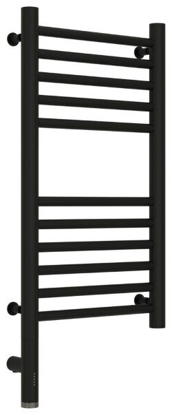 Электрический полотенцесушитель Богема 3.0 прямая 600х300 МЭМ левый (матовый чёрный) Сунержа арт. 31-5804-6030