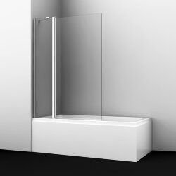 WasserKRAFT Стеклянная шторка на ванну berkel 48p02-110 fixed 140x110 цвет: хром