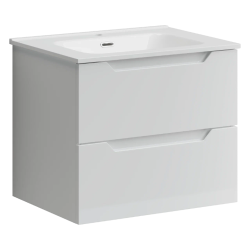 Sancos Тумба подвесная Norma 2.0 590х450х500, c двумя ящиками оснащенными доводчиками, белый глянец, арт. NR2.060W