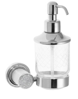 Boheme Дозатор для жидкого мыла латунь, стекло, хром Royal cristal арт. 10932-CR-B