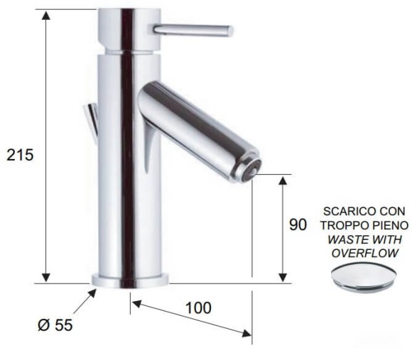 Remer Смеситель для раковины Minimal Color NR10 хром Remer Смеситель для раковины Minimal Color NR10 хром