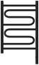 Электрический полотенцесушитель Элегия 3.0 600х400 МЭМ правый (матовый чёрный) Сунержа арт. 31-5819-6040