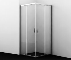 WasserKRAFT Душевой уголок 800х800х1850 lippe 45s02  цвет: хром