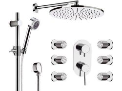 Remer Душевой комплект Wellness Minimal N937S02, цвет: хром