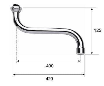Remer Излив для кухни S-образный 86N40, цвет: хром Remer Излив для кухни S-образный 86N40, цвет: хром