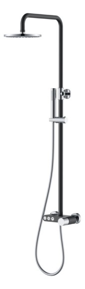 Boheme стойка для душа black diamond chrome, Stick арт. 128-BCR