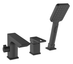 Смеситель для ванны на 3 отверстия Esko Vela, матовый черный арт. PB 355B Смеситель для ванны на 3 отверстия Esko Vela, матовый черный арт. PB 355B