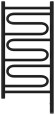 Электрический полотенцесушитель Элегия 3.0 800х400 МЭМ правый (матовый чёрный) Сунержа арт. 31-5819-8040