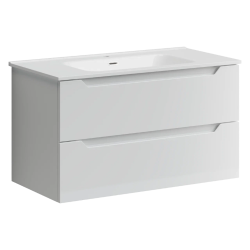 Sancos Тумба подвесная Norma 2.0 890х450х500, c двумя ящиками оснащенными доводчиками, белый глянец, арт. NR2.090W