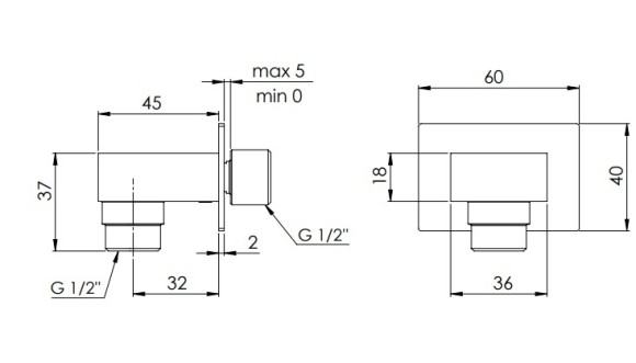 Remer Подключение для душевого шланга 309WVO, цвет: бронза