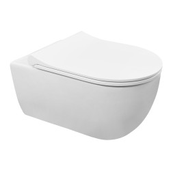 Azario Подвесной унитаз FERIO 360х545х330 безободковый, в комплекте с сиденьем микролифт, Sente - 87565