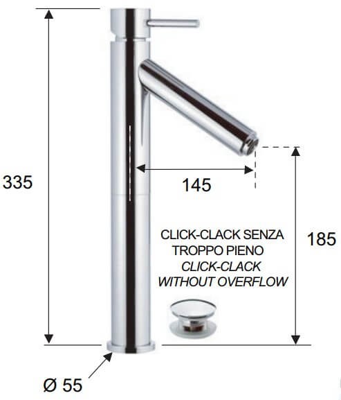 Remer Смеситель для раковины Minimal Color NR10LB хром Remer Смеситель для раковины Minimal Color NR10LB хром