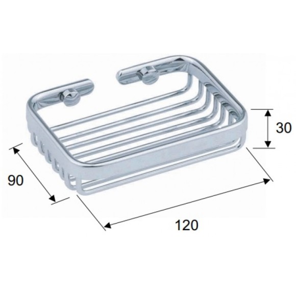 Remer Мыльница - решетка Bagno RB211CR, цвет: хром Remer Мыльница - решетка Bagno RB211CR, цвет: хром