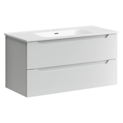 Sancos Тумба подвесная Norma 2.0 990х450х500, c двумя ящиками оснащенными доводчиками, белый глянец, арт. NR2.100W