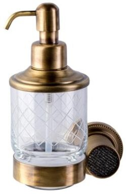 Boheme Дозатор для жидкого мыла латунь, стекло, бронза Royal cristal арт. 10932-BR