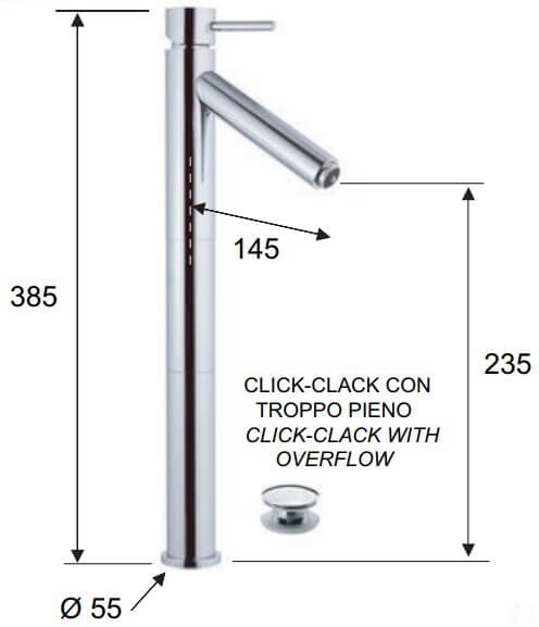 Remer Смеситель для раковины Minimal Color NR10LXL хром