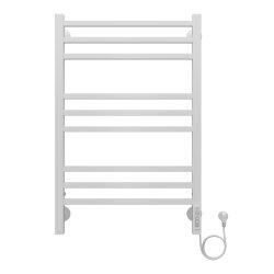 Azario Полотенцесушитель электрический 500/800 квадрат, 9 секций, диммер справа, белый, Ancona арт. AZ71858W