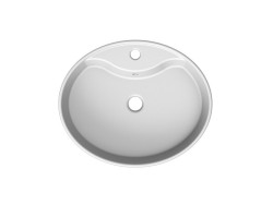 Scarabeo Раковина WIND R накладная с переливом с одним отверстием, цвет белый, Thin-line арт. 8030/R