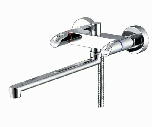 WasserKRAFT Смеситель для ванны с длинным изливом lossa 1202l цвет: хром