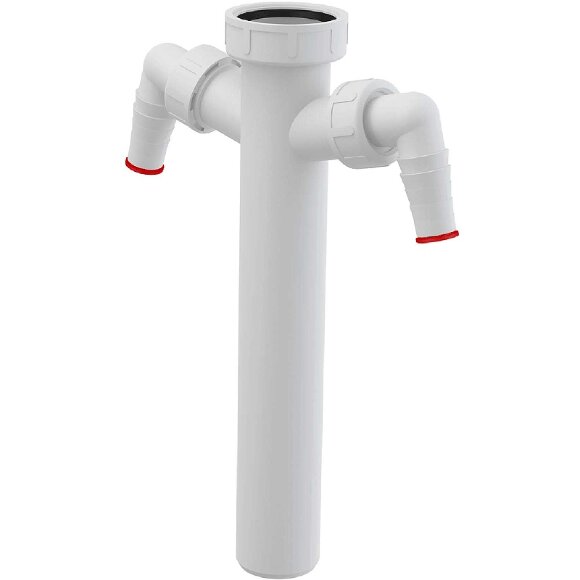 Alcaplast Патрубок для сифона с двумя штуцерами 6/4, белый арт. A44M-DN40 Alcaplast Патрубок для сифона с двумя штуцерами 6/4, белый арт. A44M-DN40