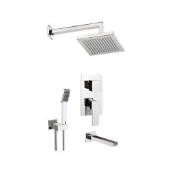 Remer Душевой комплект Qubika QC937S03, цвет: хром