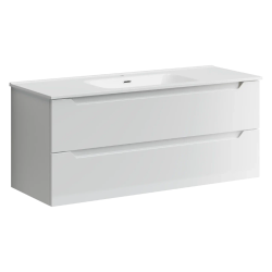 Sancos Тумба подвесная  Norma 2.0 1190х450х500, c двумя ящиками оснащенными доводчиками, белый глянец, арт. NR2.120-1W