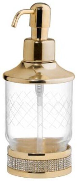 Boheme Дозатор для жидкого мыла латунь, стекло, золото Royal cristal арт. 10929-G-B