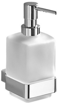 Gedy Настенный стеклянный дозатор с металлической помпой Lounge, хром арт. 5481(13)
