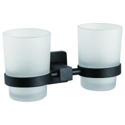 Держатель стакана двойной, матовое стекло, Haiba, черный арт. HB8908 Держатель стакана двойной, матовое стекло, Haiba, черный арт. HB8908