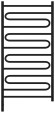 Электрический полотенцесушитель Элегия 3.0 1200х600 МЭМ левый (матовый чёрный) Сунержа арт. 31-5818-1260