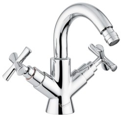 Emmevi двухвентильный смеситель (h21,5 см) для биде с поворотным изливом и донным клапаном, Spirit New, хром арт. 31054/CR Emmevi двухвентильный смеситель (h21,5 см) для биде с поворотным изливом и донным клапаном, Spirit New, хром арт. 31054/CR