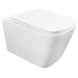 Azario Подвесной унитаз 360х510х350 безободковый, c сиденьем микролифт, Boca - AZ-1048 A