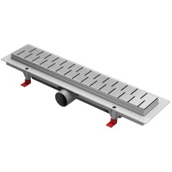 Azario Душевой лоток D40 750 мм, боковой слив, пластиковый, решетка из нержавеющей стали, Fit and Go арт. AZ-CH 750 M