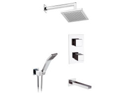 Remer Душевой комплект Qubika Cascata QTC937S03, цвет: хром