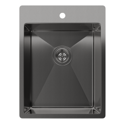 Мойка для кухни 380x500x200 Rinox Rivelato, черная арт. 3850 PVD black Мойка для кухни 380x500x200 Rinox Rivelato, черная арт. 3850 PVD black
