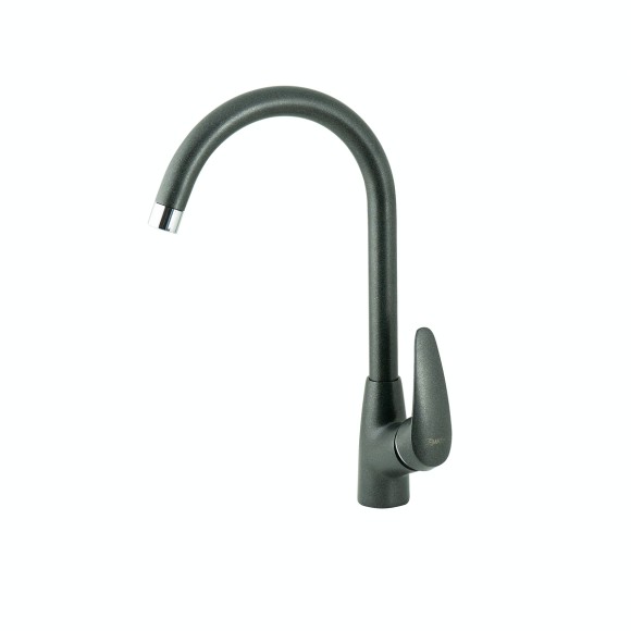 Смеситель для кухни с высоким поворотным изливом, Lemark Linara, черный арт. LM0405PAN