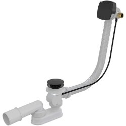 Alcaplast Слив-перелив полуавтомат с наливом матовый, черный арт. A564BLACK