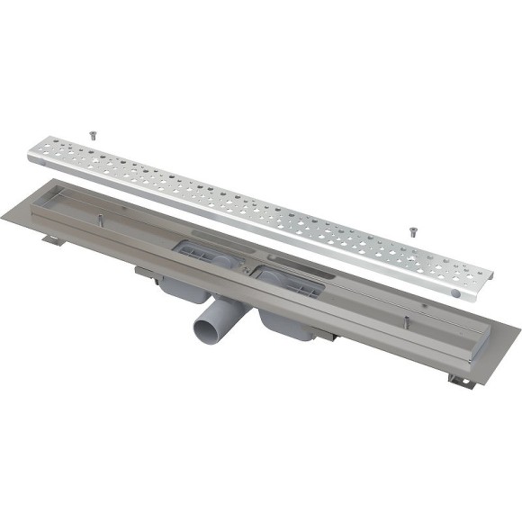 Alcaplast Душевой лоток с решеткой матовая Low, хром арт. APZ111-750M