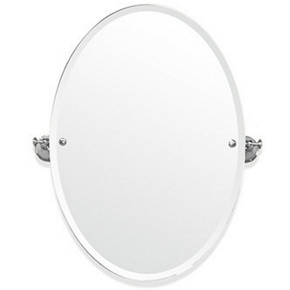 Tiffany World Вращающееся зеркало овальное 56х66см, Harmony, белый/хром TWHA021bi/cr