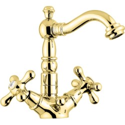 Emmevi смеситель с донным клапаном для раковины, Deco Old, золото арт. 12615/OR Emmevi смеситель с донным клапаном для раковины, Deco Old, золото арт. 12615/OR