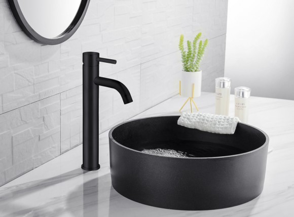 Abber Смеситель для накладной раковины Wasser Kreis, черный арт. AF8111B Abber Смеситель для накладной раковины Wasser Kreis, черный арт. AF8111B