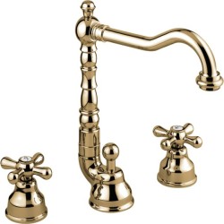 Emmevi смеситель с донным клапаном для раковины на 3 отверстия, Deco Old, бронза арт. 12643/BR Emmevi смеситель с донным клапаном для раковины на 3 отверстия, Deco Old, бронза арт. 12643/BR